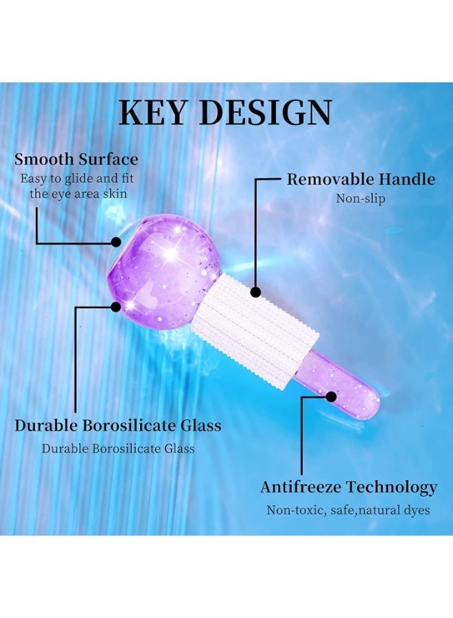 ChicAbode كروبات الجليد للوجه ، 2 قطعة من الدوال الجليد للعيون ، تدليك الجلد البارد ، آمن ودائم ، غير انزلاق وسهل الاستخدام ، للجمال اليومي ، إزالة التجاعيد في الوجه ، تقليل الانتفاخ - Image 5